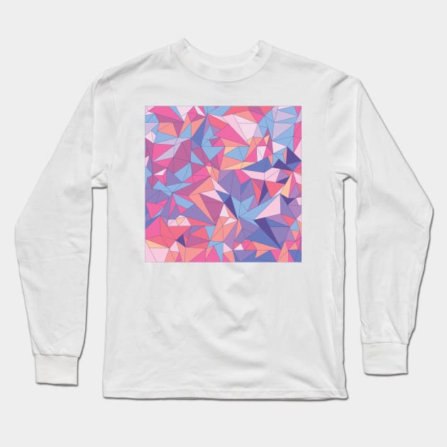 Geometric Crystal Pattern Long Sleeve T-Shirt by FlashmanBiscuit